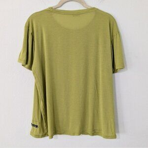 Miu Miu Patch Logo Relaxed T Shirt Round Neck Short Sleeve Soft Green Medium M
